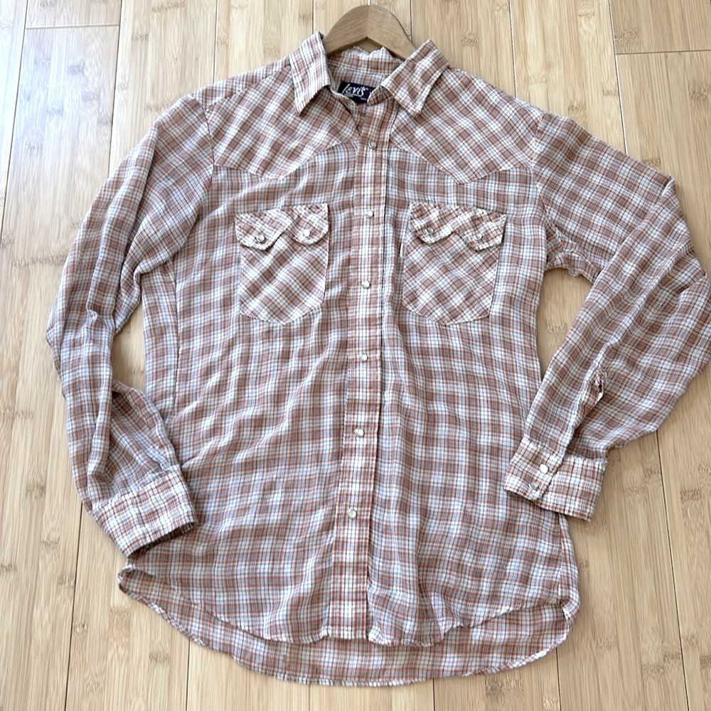 Vintage 70s Levi’s Westernwear Plaid Button-Down Shirt